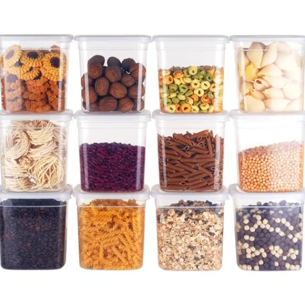 Beholdere til løse produkter med låg 1,85 l 12 stk. Discount