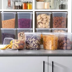 Beholdere til løse produkter med låg 1,85 l 12 stk. Discount