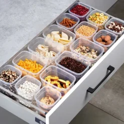 Beholdere til løse produkter med låg 1,85 l 12 stk. Discount