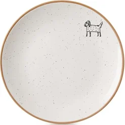 Beige keramik desserttallerken 20 cm