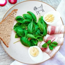 Beige keramik desserttallerken 20 cm