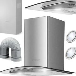 Berdsen BT-202 60 cm emhætte med skorsten Hot