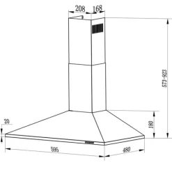 Berdsen BT-214 60 cm emhætte sort