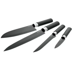 Køkkenknive>BergHOFF 4-delars knivset - Prime-serien med keramiskt belagda blad och halkfria handtag fr enkel frberedelse.