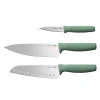Køkkenknive>BergHOFF 3-delars knivset - Forest-serien med skalkniv, kockkniv och Santokukniv fr daglig anvndning