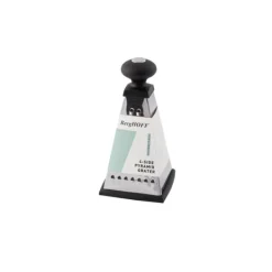 Mandolin- & Rivejern>BergHOFF 4-sidig Pyramidrivjrn - Rostfritt stl med mjukt handtag och gummibas fr zestning och skivning