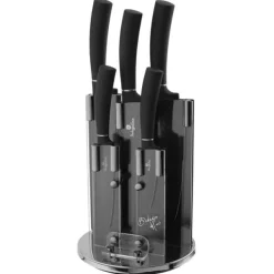 Køkkenknive>BERLINGER HAUS BH-2382 GRANIT KNIVESÆT Sort Sølv