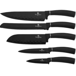 Køkkenknive>BERLINGER HAUS BH-2382 GRANIT KNIVESÆT Sort Sølv