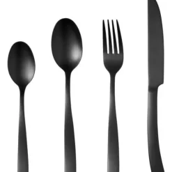 Bestik>Bestickset - ARTHUR MARTIN - AM5136 - 24 delar - Rostfritt stål - Svart finish