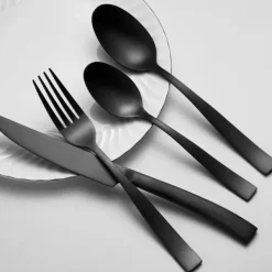 Bestik>Bestickset - ARTHUR MARTIN - AM5136 - 24 delar - Rostfritt stål - Svart finish