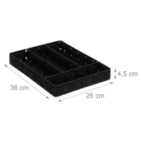 Bestikbakke, 4 rum, 4.5x26x36 cm Clearance