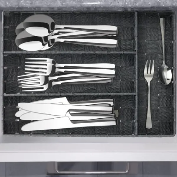 Bestikbakke, 4 rum, 4,5x26x36 cm Clearance