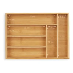 Bestikbakke, Bambus, 5x25,5x35,5 cm, Natur Hot