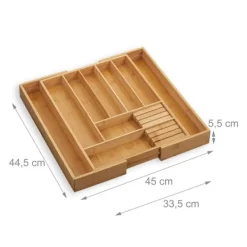 Bestikbakke, Bambus, 5.5x45x44.5 cm, Natur Hot