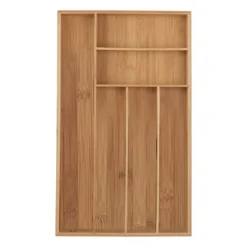 Opbevaringssystem Til Køkkenskuffer>Bestikbakke, Bambus, 5x27,5x46 cm, Natur