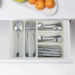 Bestikbakke, Justerbar, 6x23,5x31,5 cm, Plast Online