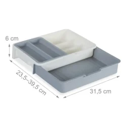 Bestikbakke, Justerbar, 6x23,5x31,5 cm, Plast Best