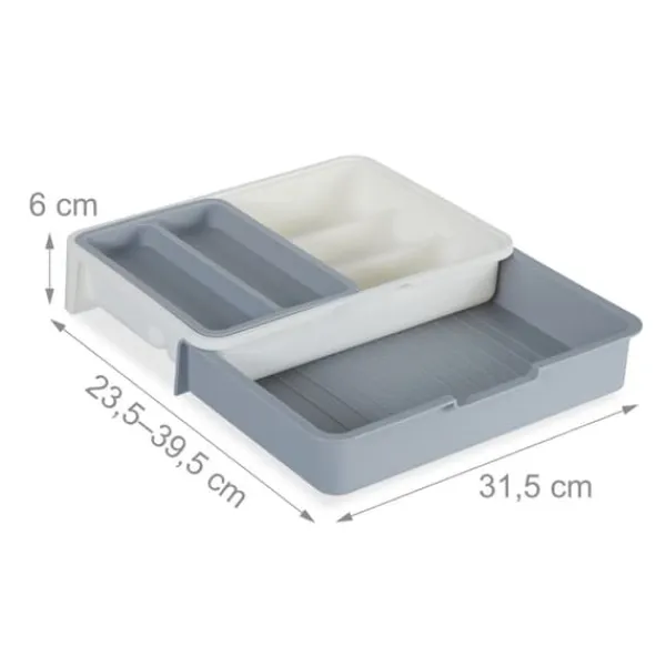 Bestikbakke, Justerbar, 6x23,5x31,5 cm, Plast Best