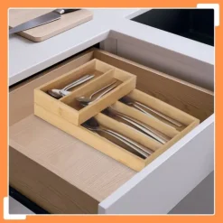 Bestikbakke sæt, 21x30x7 cm, naturlig Outlet