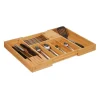Bestikbakke, Udtrækkelig Bambus, 5x56x43 cm, Brun