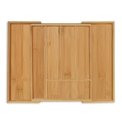 Opbevaringssystem Til Køkkenskuffer>Bestikbakke, Udtrækkelig Bambus, 5x44,5x35,5 cm, Natur