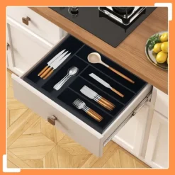 Bestikbakke, 5x35,5x25,5 cm, Bambus Clearance