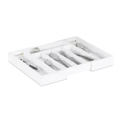 Bestikbakke, 5,5x48,5x37 cm, Hvid Outlet