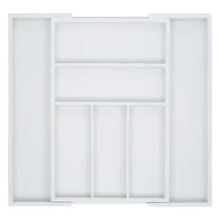 Opbevaringssystem Til Køkkenskuffer>Bestikbakke, 5x30x46 cm, Hvid