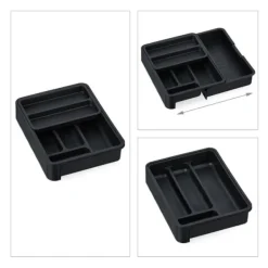 Bestikbakke, 6.5x23.5x31.5 cm, Sort Hot