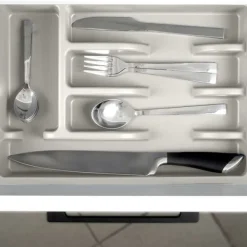 Bestikskuffeindsats, askegrå, 36x25,5 cm Discount