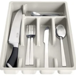 Bestikskuffeindsats, askegrå, 36x25,5 cm Discount