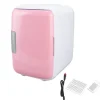Køleskabe>Bilkyl 4 liter slitstark ABS kosmetisk förvaring Löstagbar skiljevägg Bärbar minikyl för mat Kosmetisk bil rosa