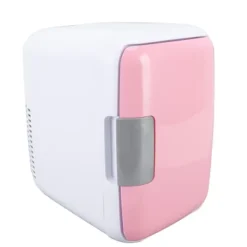 Køleskabe>Bilkyl 4 liter slitstark ABS kosmetisk förvaring Löstagbar skiljevägg Bärbar minikyl för mat Kosmetisk bil rosa