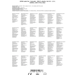 BILLY - plasthælder til 0,5 - 1,5 l. Flasker - blå - med 5 lameller Sale