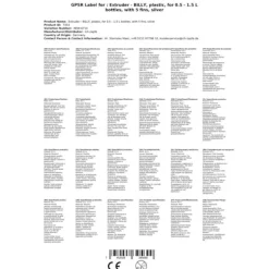 BILLY - plasthælder til 0,5 - 1,5 l. Flasker - sølv - med 5 lameller Outlet