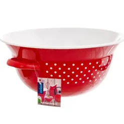 Blandeskål, Emaljeret Stål, 9 Liter Kapacitet,Rød