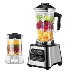 Mixere & Blendere>Blender, Højtydende Blandemaskine, Stor Kapacitet Beholder,220V, sølv