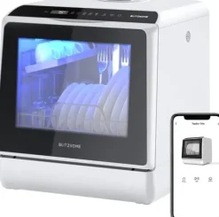 BlitzHome APP Mini Bordopvaskemaskine Opvaskemaskine Dobbelt vandindtag opvaskemaskine Hot