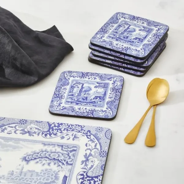 Blue Italian Coasters, 6-Pack - Spode Best