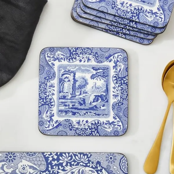 Blue Italian Coasters, 6-Pack - Spode Best