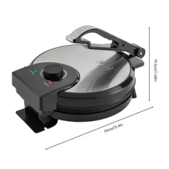 BM-926 elektrisk pandekage-/tortillapresse, 1200 W, 220 V, sort, til fladbrød, naan og omeletter Best