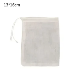 Madopbevaringsposer>Bomuld finmasket krydderurtepose - 13x16 cm krydderpose med snøre til suppe, te, køkken, hjem