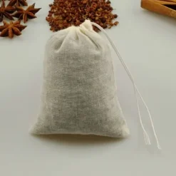 Madopbevaringsposer>Bomuld finmasket krydderurtepose - 13x16 cm krydderpose med snøre til suppe, te, køkken, hjem