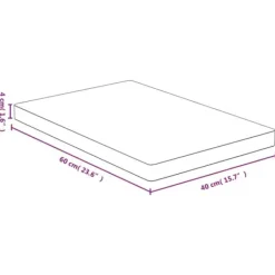 Bordplade i bambus 40x60x4 cm - Slidstærk & alsidig | Farve: Naturlig bambus Sale