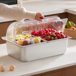 Bordpladedispenserbakke til Madservering, 4 Pande, Egnet til Krydderier Best