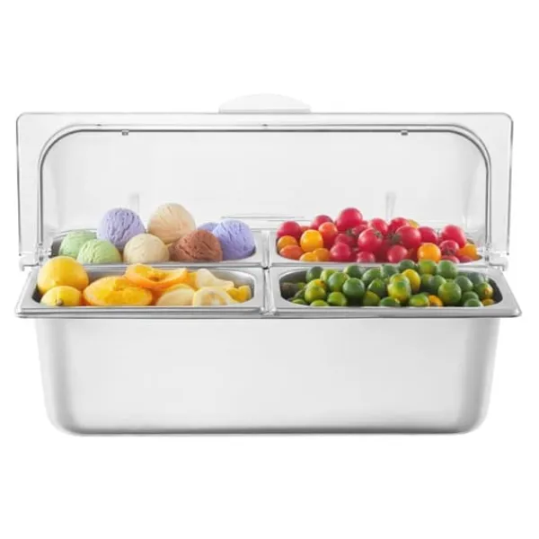 Bordpladedispenserbakke til Madservering, 4 Pande, Egnet til Krydderier Best