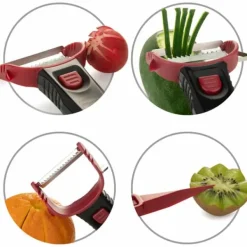 Borner Multi Peeler - pendulskræller - julienne-tilbehør til grøntsagsnudler - sæt med 3 Best