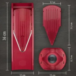 Borner V1 grøntsagsskærer startsæt, kartoffelskiver, agurkeskæremaskine, grøntsagsskærer, køkkenriv, pommes frites, frugtriv, kålskærer Outlet