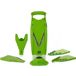 Borner V5 PowerLine mandolinskærer 7-1 sæt startsæt, grøntsagsskærer med sikkerhedsindsats, skiveindsats, 2 knivindlæg, fødevaresikkerhedsholder og mu | CDON Discount