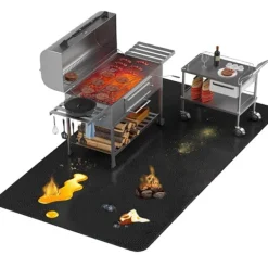 Brandsikker og varmebestandig grillmåtte - ekstra stor 80"x48" Best